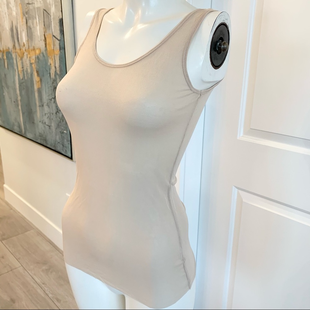 COS mesh nude tank top